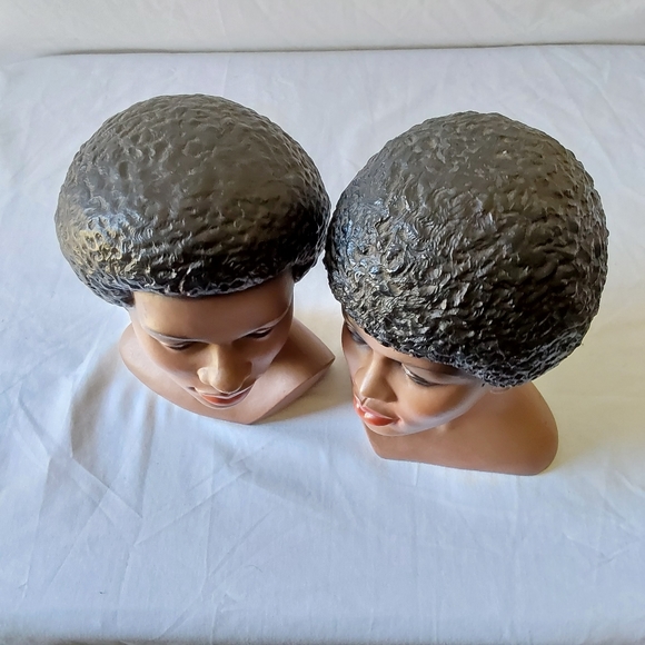 Vintage Lego Hawaiian Afro Hair Head Bust Figurines Set - Picture 3 of 16